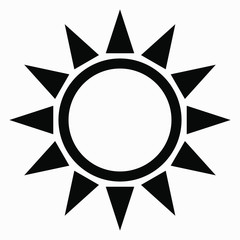 Simple sun vector icon isolated minimal single flat linear icon for application and info-graphic. Commercial line vector icon for websites and mobile minimalistic flat design.