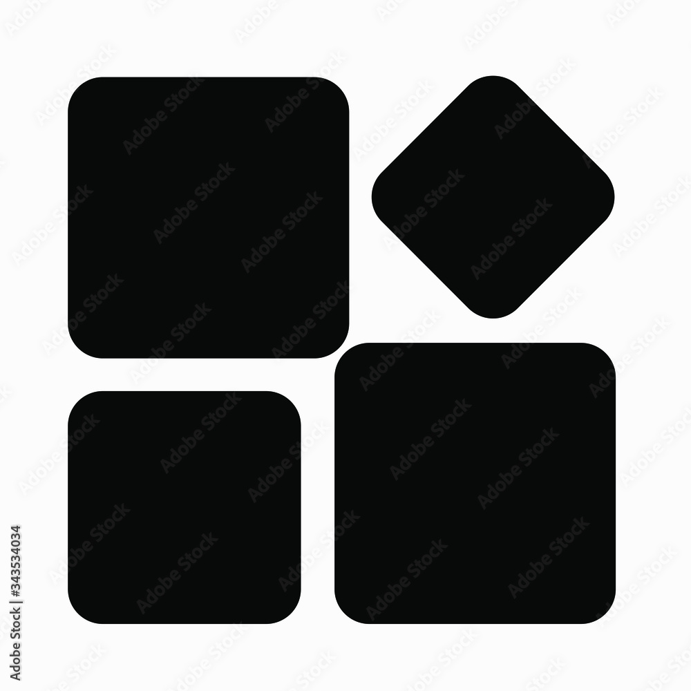 Aufkleber flat black gear settings icon isolated minimal single flat linear icon for application and info-grap