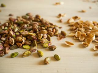 pistachios and their shells