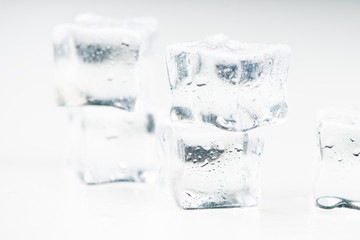 Ice cube isolated on white background