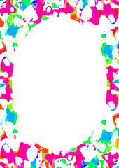 Circle Frame Background with Decorated Borders