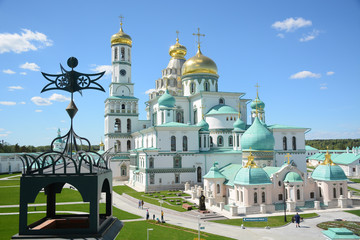 ISTRA, RUSSIA - May 7, 2018: View of New Jerusalem Monastery or Voskresensky Monastery