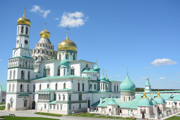 ISTRA, RUSSIA - May 7, 2018: View of New Jerusalem Monastery or Voskresensky Monastery