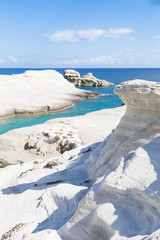 Sarakíniko beach in the island of Milos, Greece