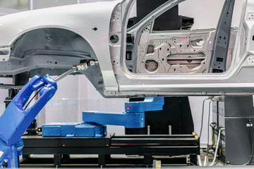 robot arm in factory