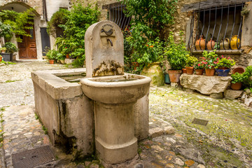 Fountain in Saint Paul, France