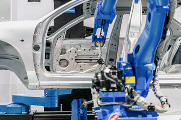 robot arm in factory