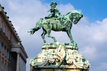 Equestrian statue of Prince Savoyai Eugen. Budapest, Hungary.