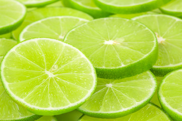 fresh green lime sliced background