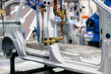 robot arm in factory