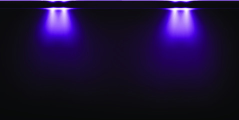 Background with glowing blue Lights. Beautiful banner design with glowing glittering lights