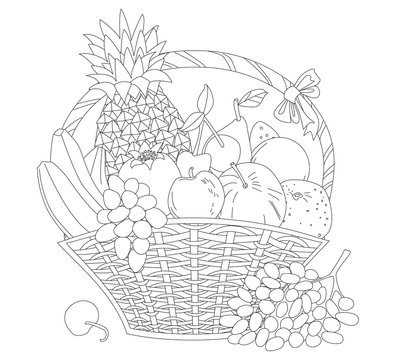 Still Life Fruit Basket Drawing by Linda Williams - Fine Art America