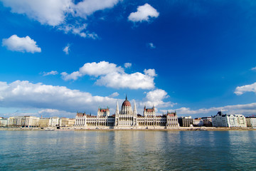 The Hungarian Parliament Building in Budapest, Hungary