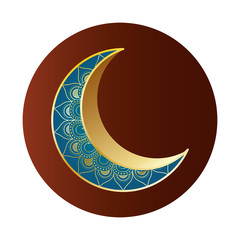 golden moon ramadan kareem decoration