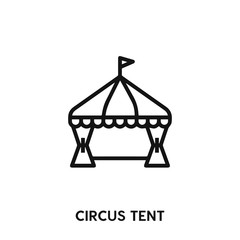 circus tent icon vector. circus tent sign symbol