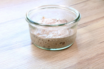 Active Rye Sourdough in a Glass Jar