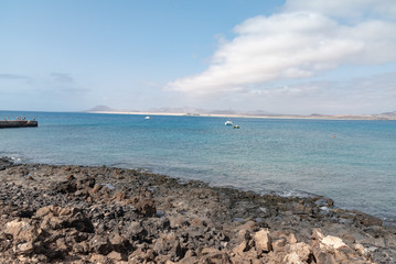 Fototapeta na wymiar Los Lobos island of Fuerteventura Canary island in Spain
