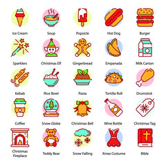 Pack Of Xmas Flat Icons 
