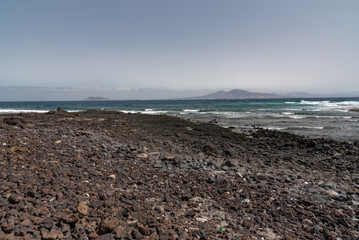 Fototapeta na wymiar Los Lobos island of Fuerteventura Canary island in Spain