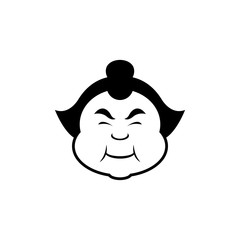 funny smiling fat sumo wrestler vector illustration design