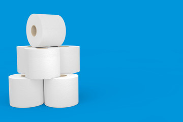 Pile of Toilet Paper Rolls. 3d Rendering