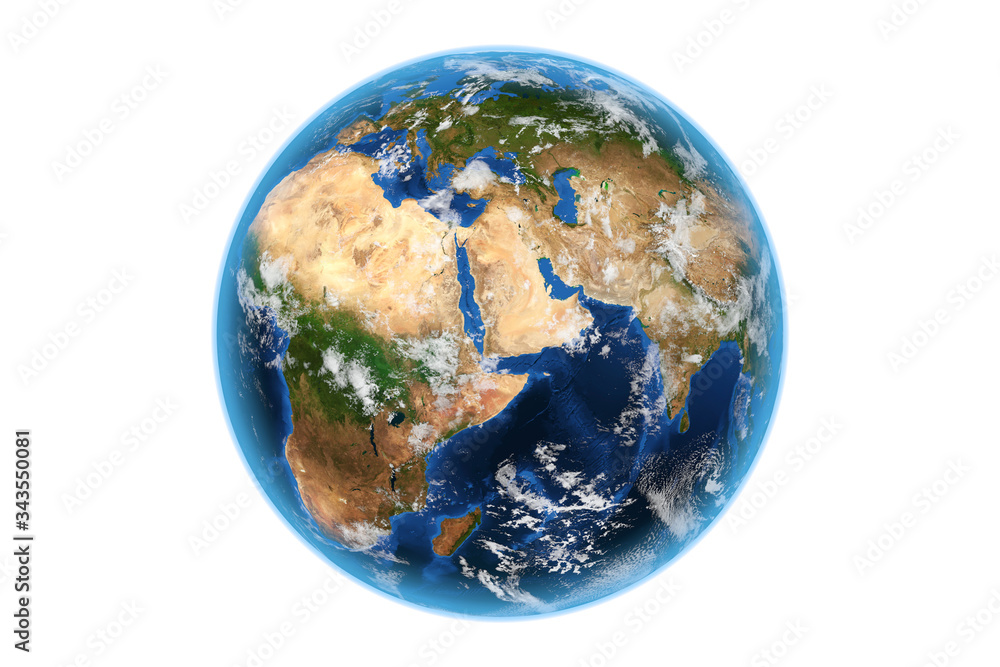 Fototapete view of planete earth world globe from space. elements of this image furnished by nasa. 3d rendering