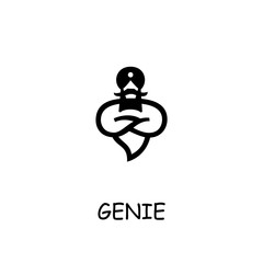 Genie flat vector icon