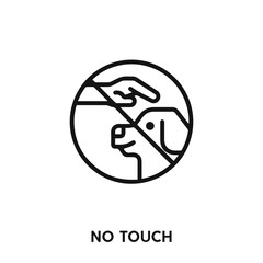 Obraz premium no touch icon vector. no touch sign symbol