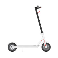 White Modern Eco Electric Kick Scooter. 3d Rendering
