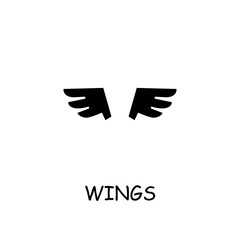 Wings flat vector icon