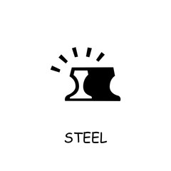 Steel flat vector icon