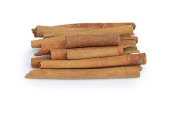 Cinnamon sticks isolated on white background. This has clipping path.  