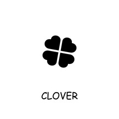 Fototapeta na wymiar Clover flat vector icon