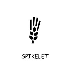 Spikelet flat vector icon