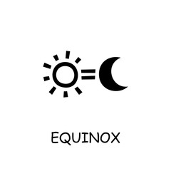 Obraz premium Equinox flat vector icon