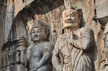 The Longmen Grottoes in Luoyang, Henan province, China