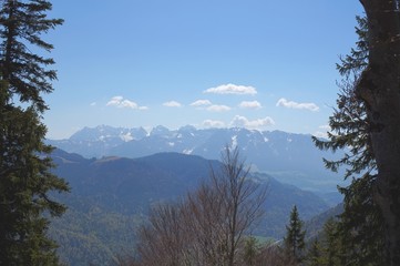 Blick auf das Kaisergebirge von Norden aus