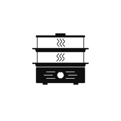 Steamer simple icon. Kitchen appliance. Vector illustration isolated on white