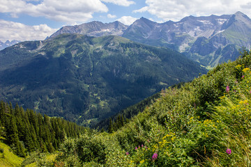 Fototapeta na wymiar View of Mountains above Hintertux, Tyrol