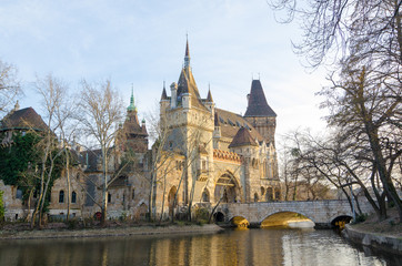 Fototapeta premium Vajdahunyad Castle is a castle in the City Park of Budapest, Hungary.