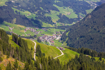 Fototapeta na wymiar View of Tux Valley, Tyrol, Austria