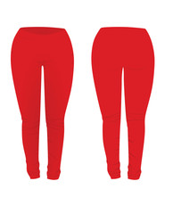 Red tight pants. vector illustration