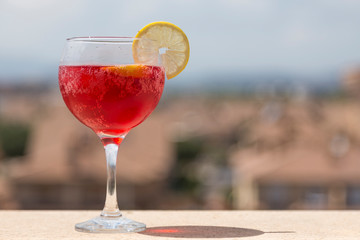 refreshing red drink, summer is coming