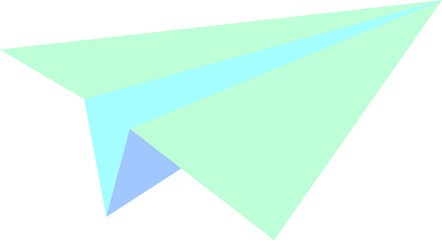 paper airplane blue color vector