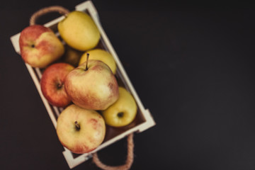 Apples in a crate 