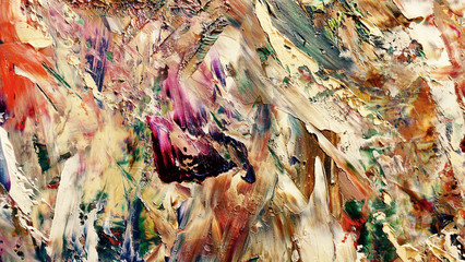 Colorful abstract background wallpaper. Modern motif visual art.  Mixtures of oil paint. Trendy...