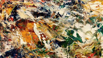 Colorful abstract background wallpaper. Modern motif visual art.  Mixtures of oil paint. Trendy...