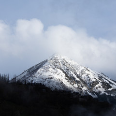 Impressive snow covered mountain