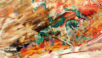Colorful abstract background wallpaper. Modern motif visual art.  Mixtures of oil paint. Trendy...