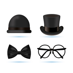 happy fathers day card with gentleman accessories